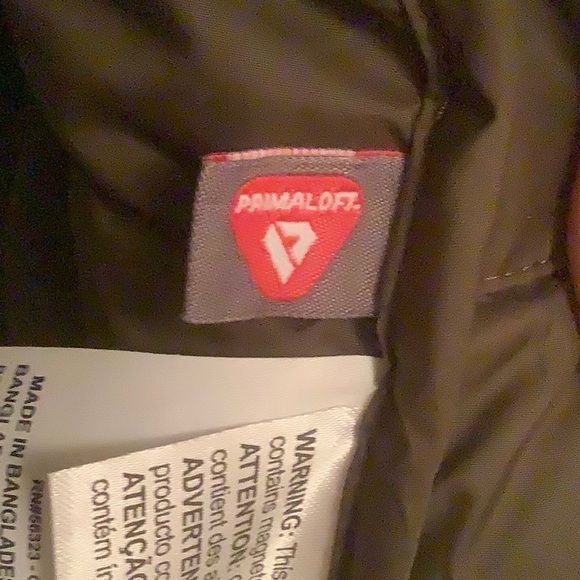 Nike Primaloft Quilted Collarless Long Jacket Olive Green Womens Size Medium - Picture 3 of 5